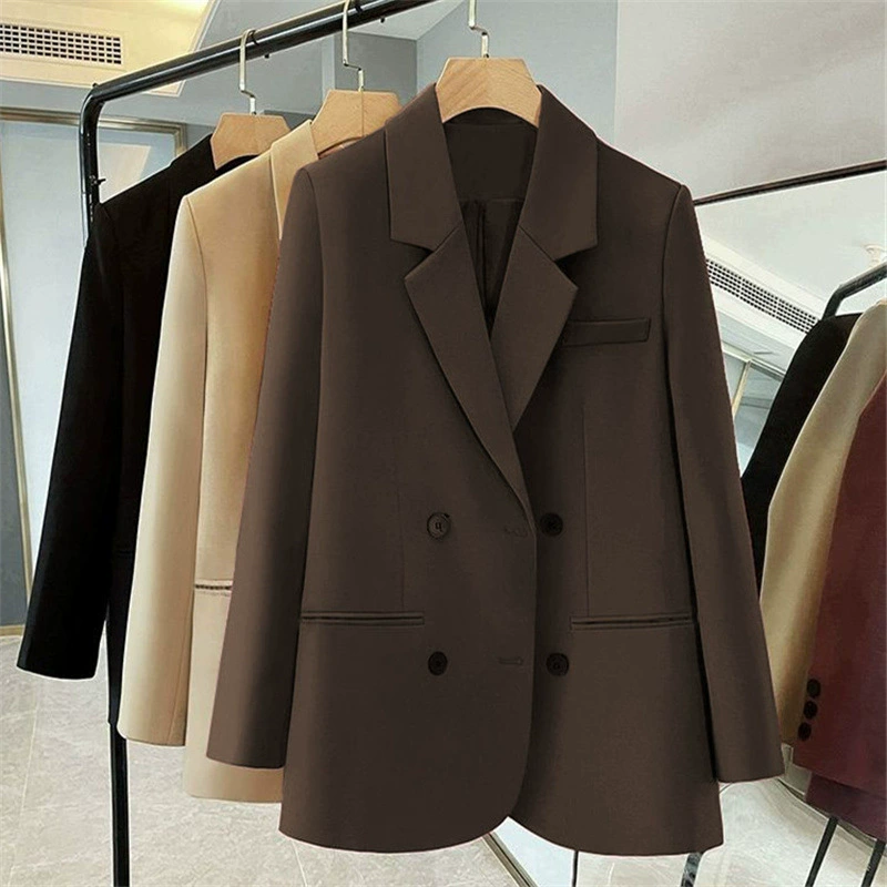 Blazer para mujer, otoño 2026, nuevo, holgado, elegante, informal, moderno, para el día a día Marrón imagen 1