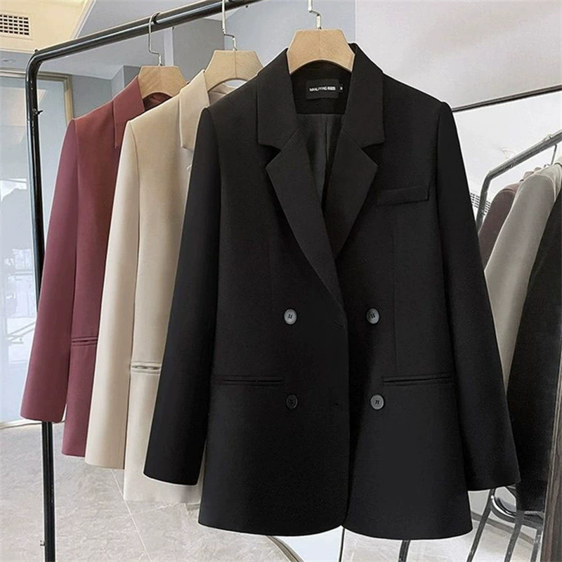 Blazer para mujer, otoño 2026, nuevo, holgado, elegante, informal, moderno, para el día a día Negro imagen 1