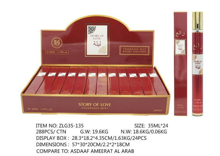 Muestras de Perfume al por Mayor para Comercio Exterior, Fragancia Portátil de Larga Duración de 35ml, Muestras de Perfume Árabe Unisex. ZLG-135 imagen 1