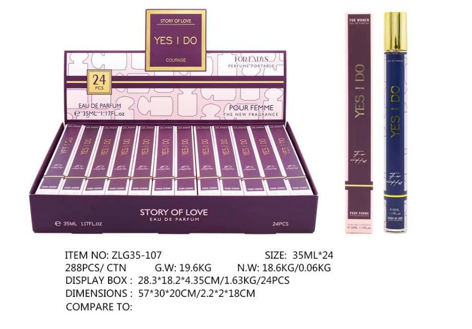 Muestras de Perfume al por Mayor para Comercio Exterior, Fragancia Portátil de Larga Duración de 35ml, Muestras de Perfume Árabe Unisex. ZLG-107 imagen 1
