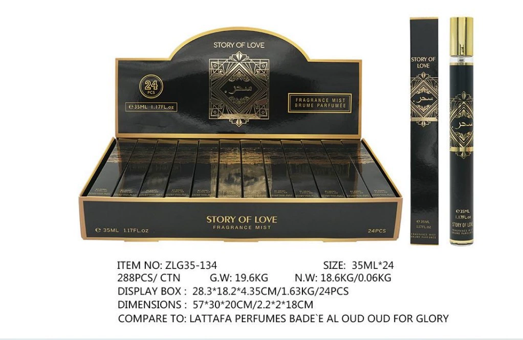 Muestras de Perfume al por Mayor para Comercio Exterior, Fragancia Portátil de Larga Duración de 35ml, Muestras de Perfume Árabe Unisex. ZLG-134 imagen 1