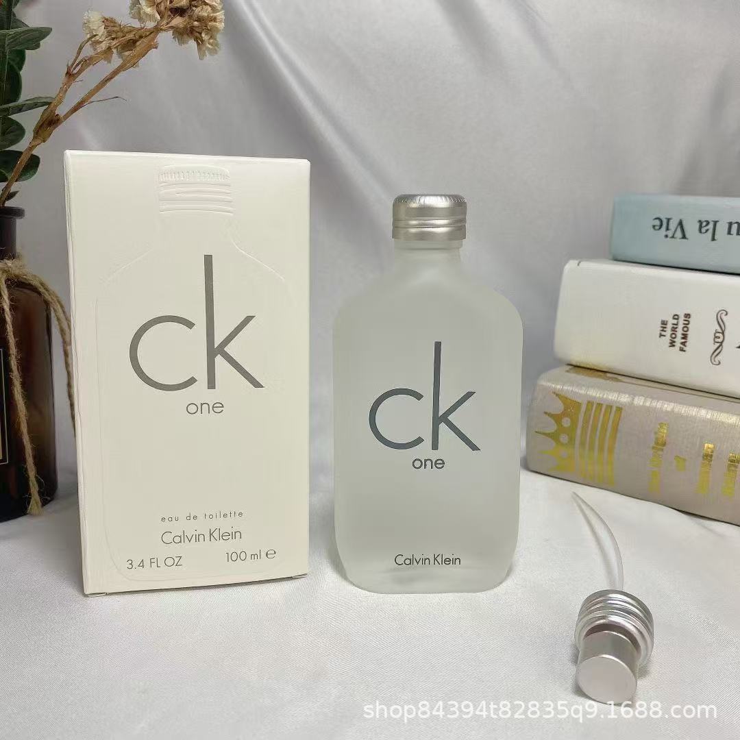 Comercio exterior transfronterizo CK perfume CK botella blanca UN perfume ck versión esencia ck botella negra ser perfume 100ml dropshipping al por mayor Blanco/CK imagen 1