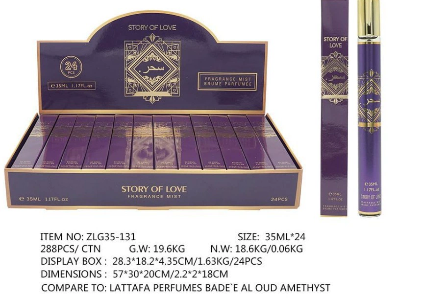 Muestras de Perfume al por Mayor para Comercio Exterior, Fragancia Portátil de Larga Duración de 35ml, Muestras de Perfume Árabe Unisex. ZLG-131 imagen 1