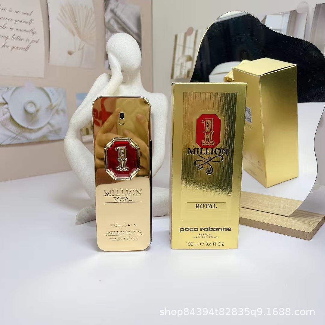 Comercio exterior transfronterizo perfume millón de fragancia ligera para hombres pañuelo pequeño ladrillo de oro fragancia millón etiqueta roja millón de larga duración dropshipping al por mayor Millones de etiquetas rojas imagen 1