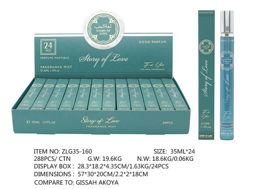 Muestras de Perfume al por Mayor para Comercio Exterior, Fragancia Portátil de Larga Duración de 35ml, Muestras de Perfume Árabe Unisex. ZLG-160 imagen 1