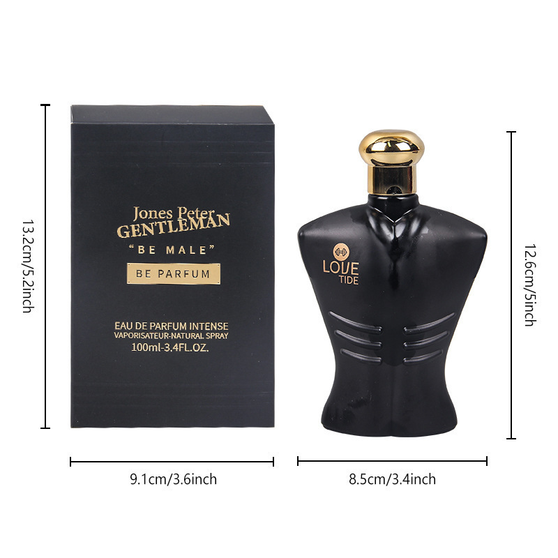 Perfume para hombre de Oriente Medio, fragancia duradera, spray corporal oriental, perfume de marca reconocida con aroma a océano, para hombre. Colonia para hombre desnudo - Negro imagen 1