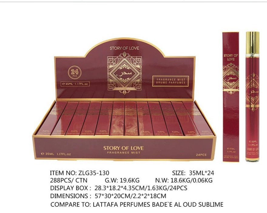 Muestras de Perfume al por Mayor para Comercio Exterior, Fragancia Portátil de Larga Duración de 35ml, Muestras de Perfume Árabe Unisex. ZLG-130 imagen 1
