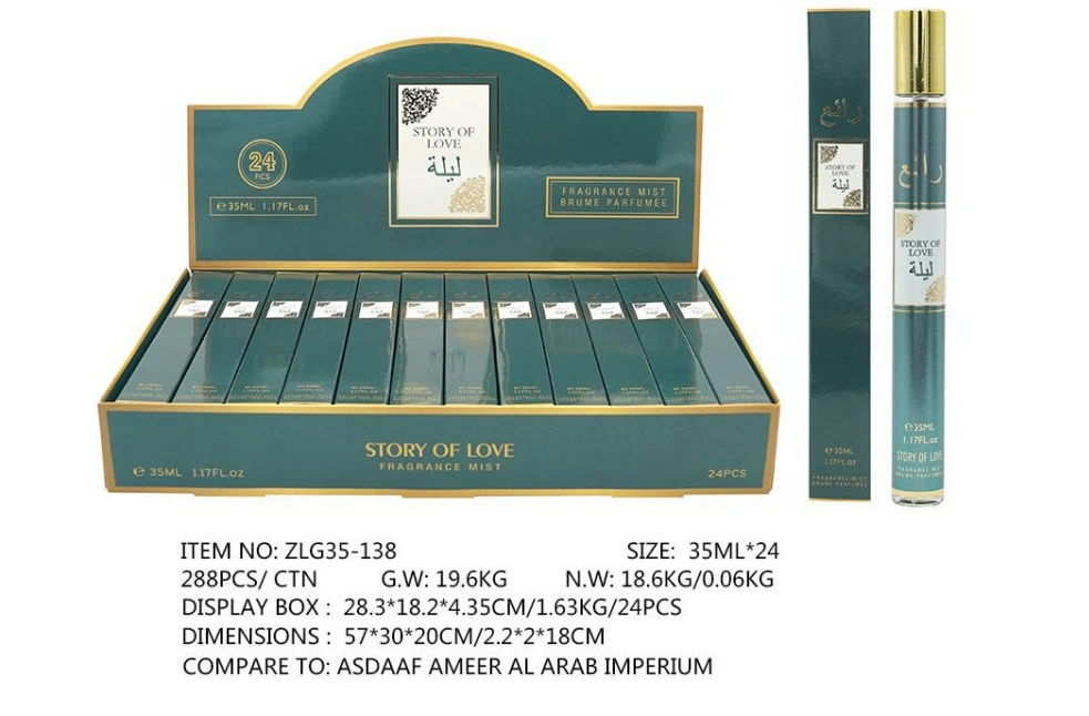 Muestras de Perfume al por Mayor para Comercio Exterior, Fragancia Portátil de Larga Duración de 35ml, Muestras de Perfume Árabe Unisex. ZLG-138 imagen 1