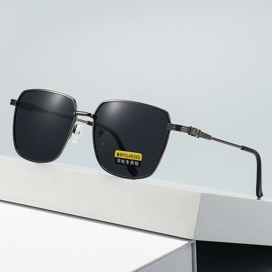 Gafas de Sol Polarizadas Hombre Pesca Conduccion - Montura color plomo con lentes polarizadas negrog imagen 1