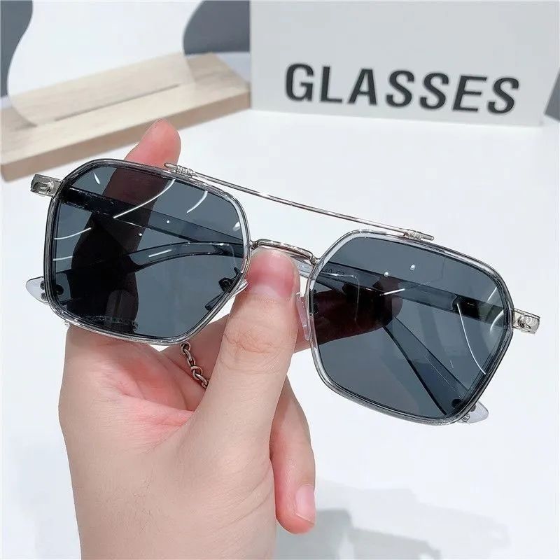 Gafas de Sol Clasicas Polarizadas Marco Metalico - Plata gris Hoja gris imagen 1