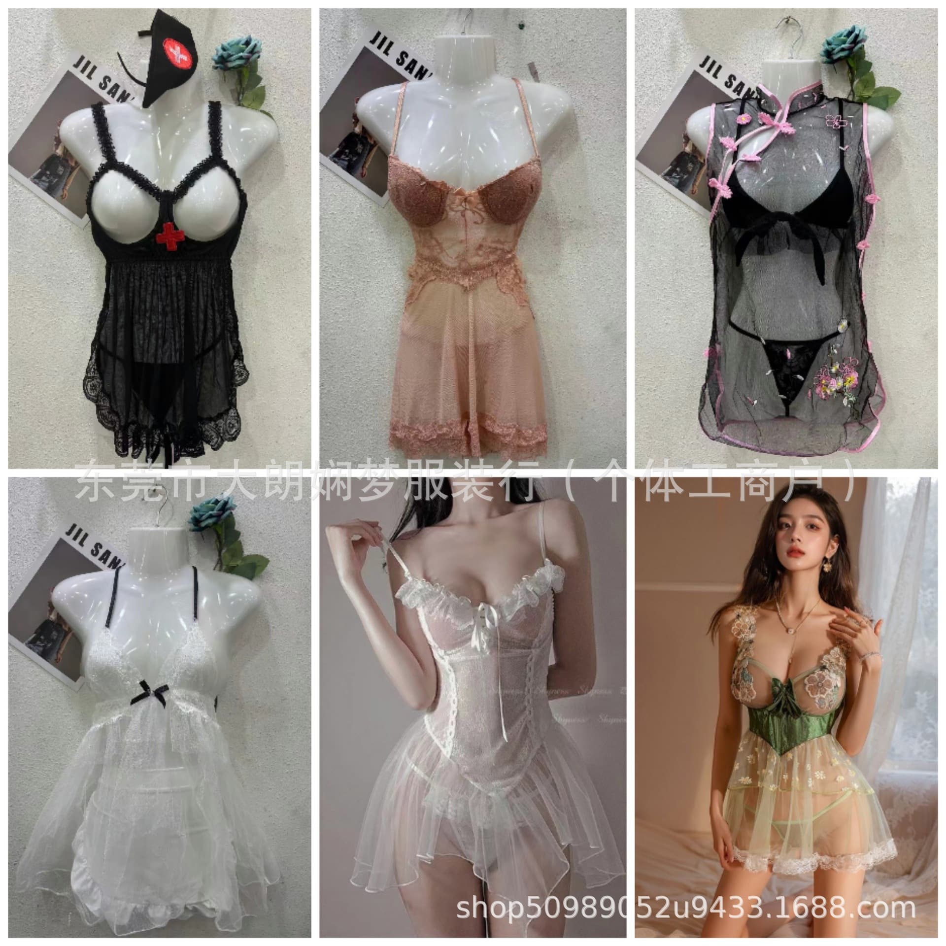 Lencería sexy surtida, ropa de dormir, camisones, uniformes coquetos, tentación y provocación, ropa íntima, conjuntos de pasión Venta al por mayor imagen 1
