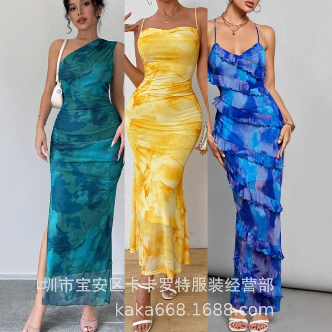 Vestidos SHEIN europeos y americanos de Amazon, elegantes y hermosos vestidos retro franceses para mujer al por mayor. imagen 1