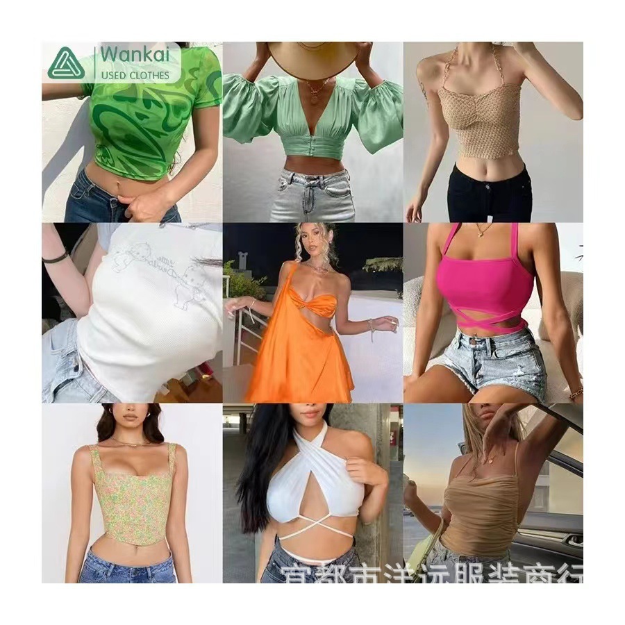 Tops Cortos de Manga Corta y Tirantes en Colores Vivos Estilo Shein imagen 1