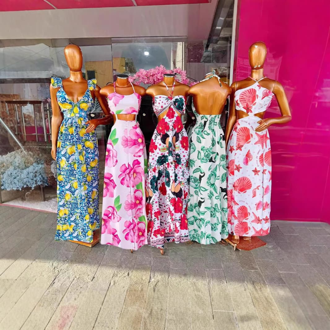 Women's Dresses Ropa de mujer transfrontieriza europea and americana Vestido de comercio exterior Amazon Vestido Largo de tirantes para mujer al por mayor imagen 1