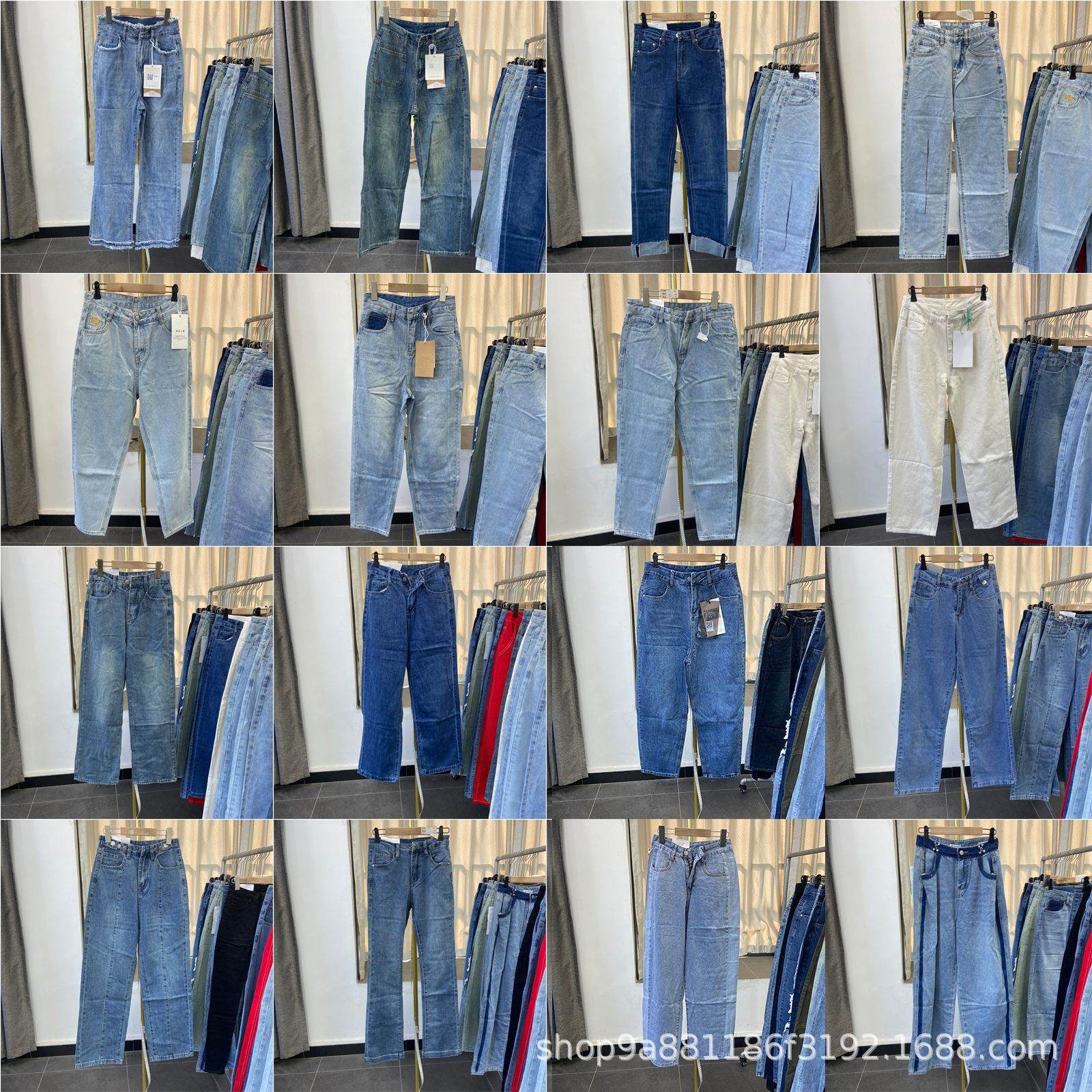 Pantalones Jeans de Pierna Recta y Lavado Clásico Estilo Coreano imagen 1