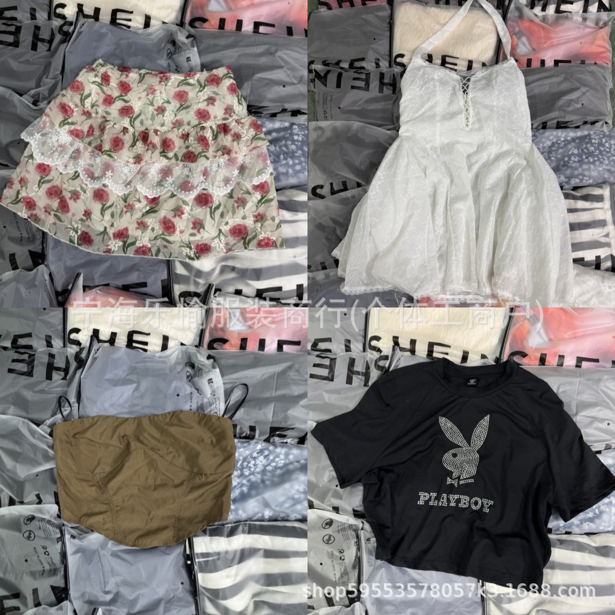 Ropa de mujer sexy y novedosa de - tops cortos de tirantes y faldas playeras de moda imagen 1