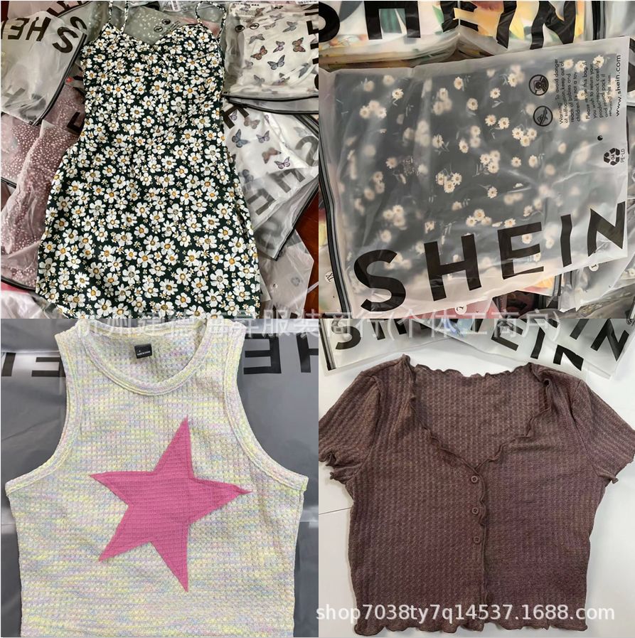 Shein: Exportación de artículos - tops de tirantes y camisetas ligeras en bolsas selladas imagen 1