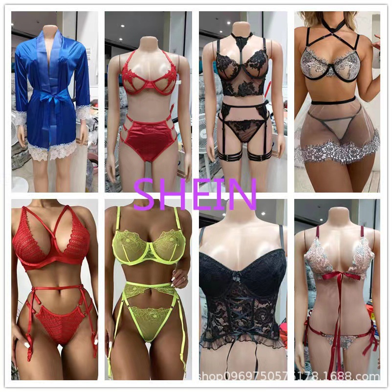 Conjuntos y Bodies de Lencería Sexy con Encaje y Transparencias Shein imagen 1