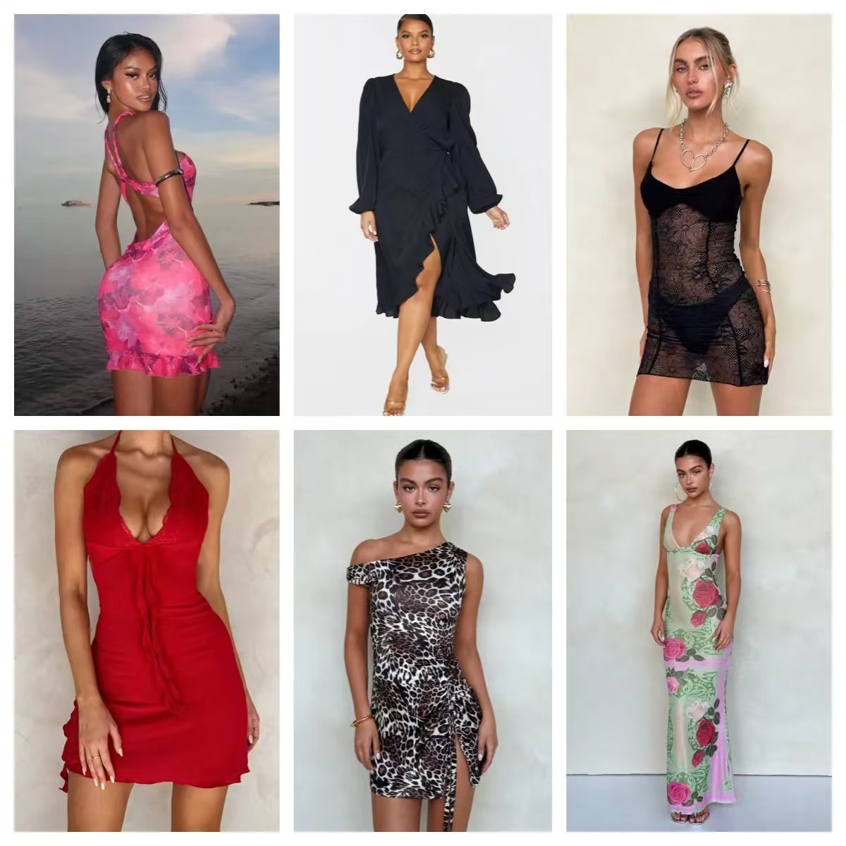 Vestidos Largos Ceñidos con Abertura Frontal Estilo Viral Tiktok Shein imagen 1