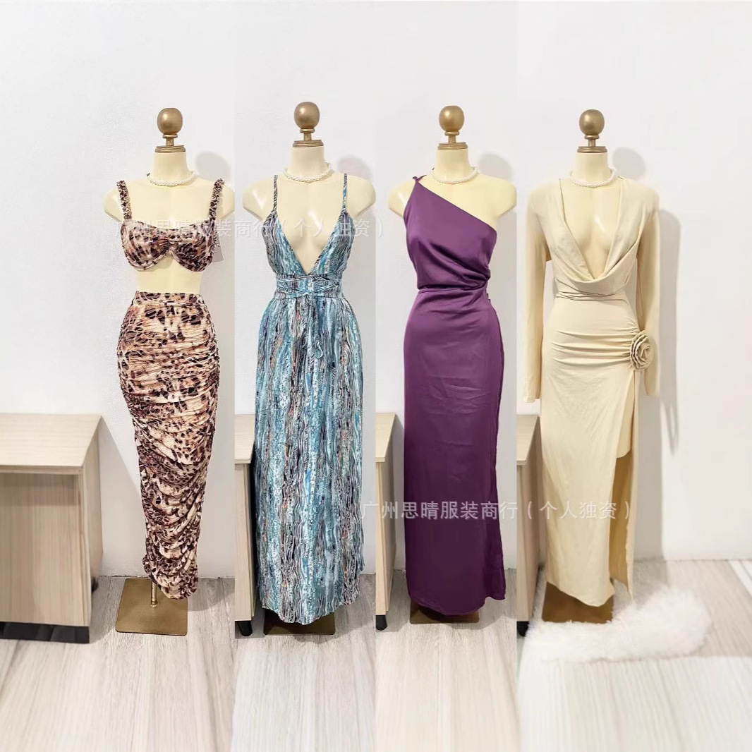 Vestido Shein Comercio Electrónico - vestidos maxi ceñidos con tirantes y escote asimétrico imagen 1