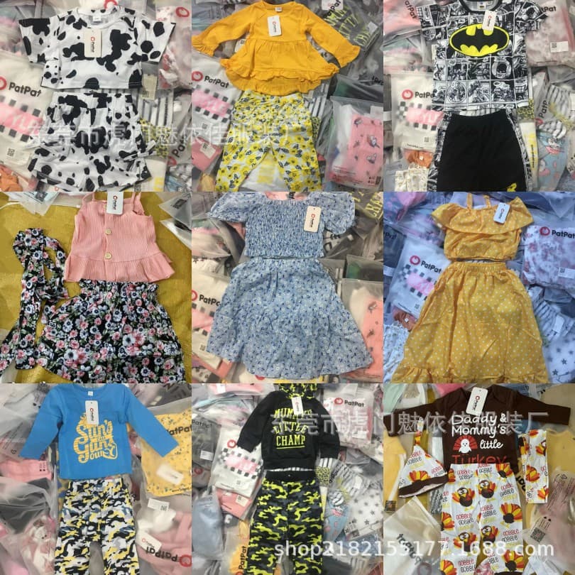 Conjuntos infantiles Ptapta, conjuntos de ropa infantil de dos piezas, abastecimiento de ropa infantil de estilo combinable de marcas de comercio exterior imagen 1