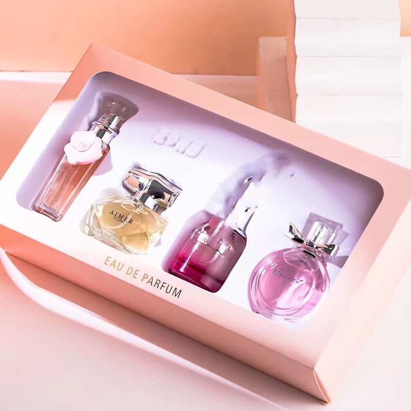 Set de regalo de perfume para mujer más vendido - Inspirado en Black Opium - F160 nuevo juego de cuatro piezas imagen 1
